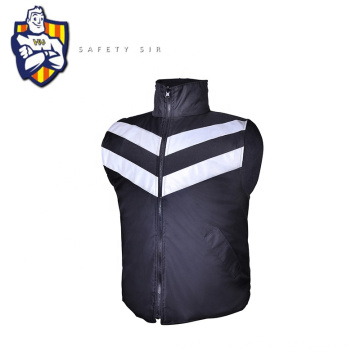 CE EN20471 polyester safety jacket, 300D black water proof fabric and Zip Fasten,PMS colour fabric and logo can be customized